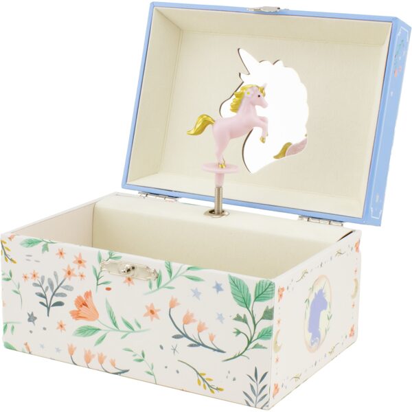 5086 Coffre musical licorne bleu ciel 23€
