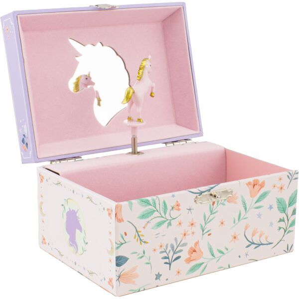 5087 Coffre musical  licorne lilas 23€