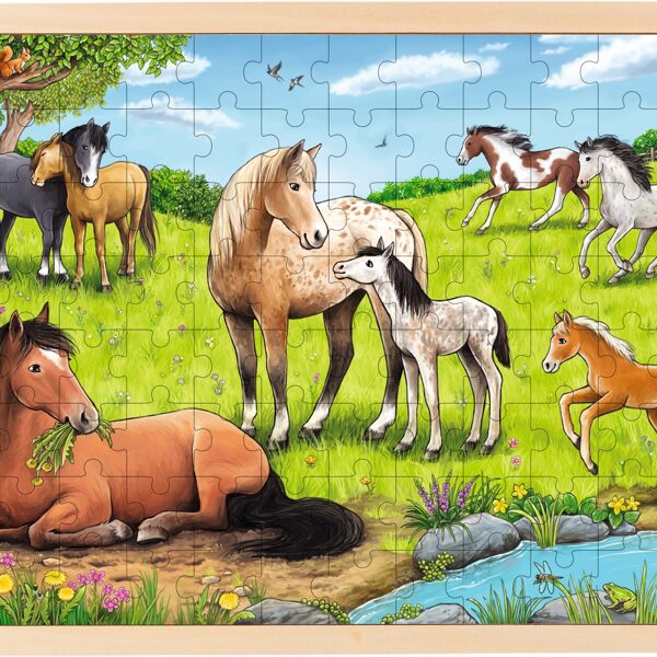 57321 Puzzle ete au pre aux chevaux 13€