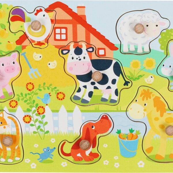 57392 Puzzle a encastrements animaux de la ferme 12€