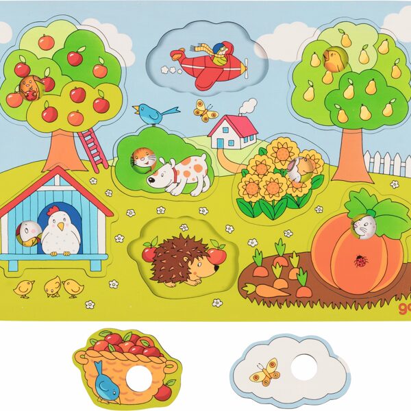 57473 Puzzle avec images cachees dans le jardin 11€
