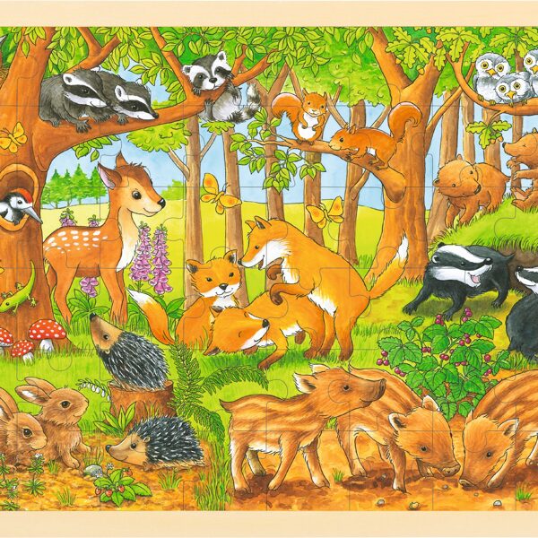 57734 Puzzle bebes animaux dans la foret 13€