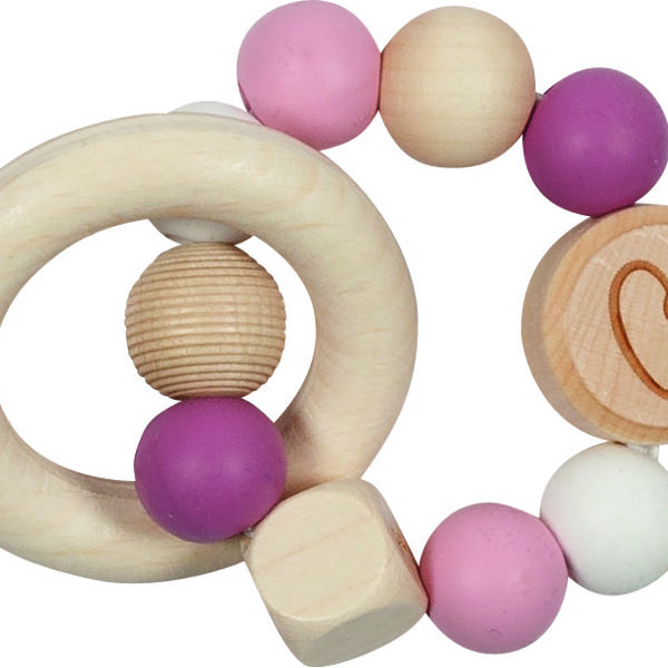 65244 Hochet flexible coeur rose 8€