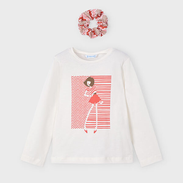 3016 Tee-shirt avec chouchou 27€