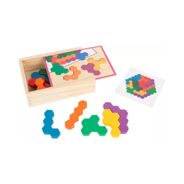 11729 Puzzle en bois hexagonale 15€
