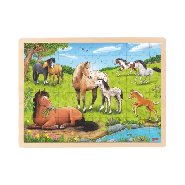 57321 Puzzle, ete aux pre aux chevaux 13€