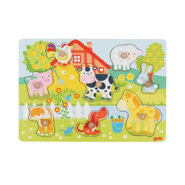 57392 Puzzle a encastrements animaux de la ferme 12€