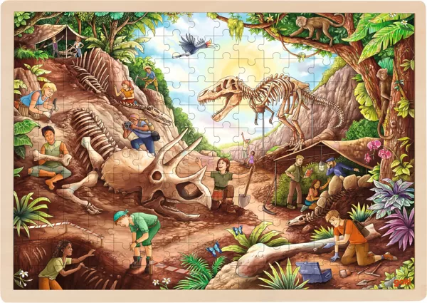 57395 Puzzle fouille dinosaures 192 elements 15€