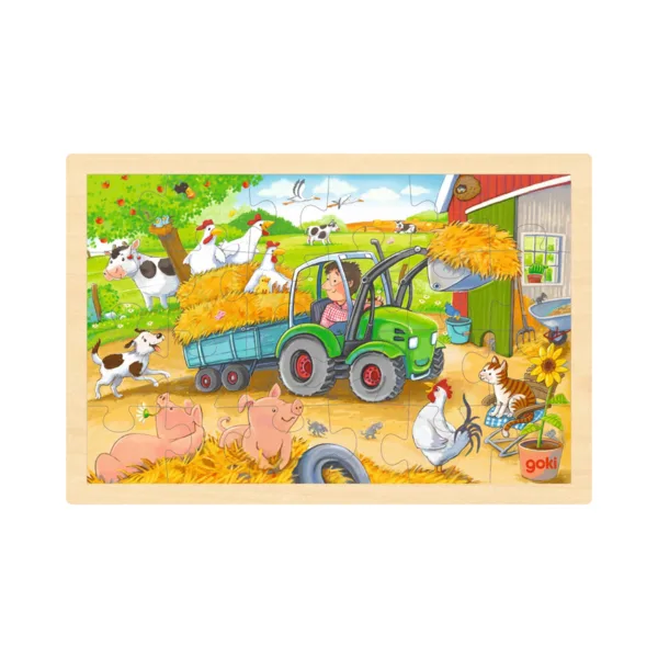 57420 Puzzle ferme le tracteur vert 9€
